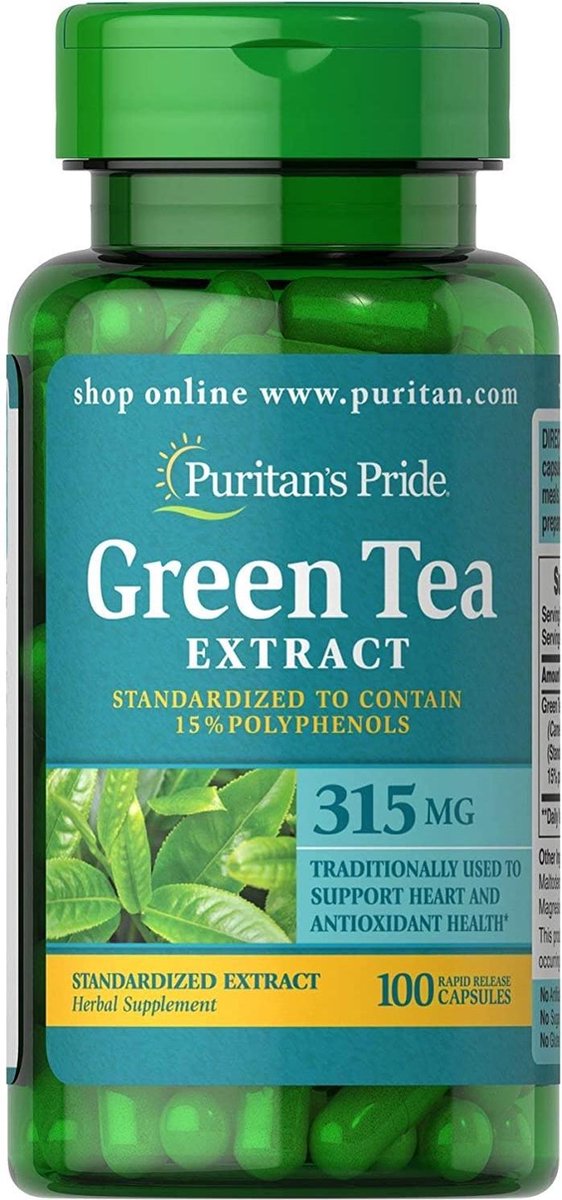 Puritan's pride Green Tea Standardized Extract 315 mg - 100 capsules