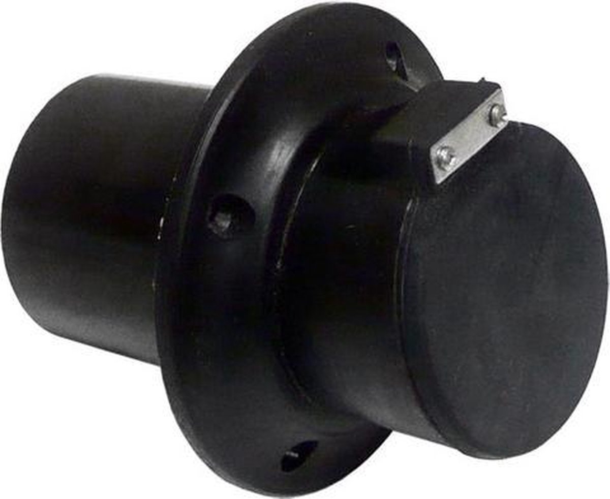 Centek Marine zwarte kunststof GRP Spiegeldoorvoer Ø127mm met zwarte Terugslagklep