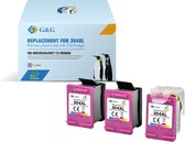 G&G HP 304XL Remanufactured ink Cartridges -Ecosaver Compatible / Kleur - 3 pakken een set