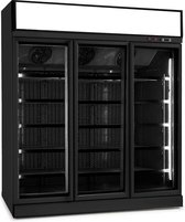 Professionele Display koelkast | 1530 L | 3 Glasdeuren | zwart | Lichtbak | Combisteel | 7455.2415 | Horeca