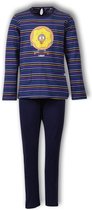 Woody pyjama meisjes – donkerblauw-paars gestreept – dodo – 192-1-BSL-S/931 – maat 128