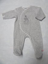 pyjama noukie's in velour, paco , lola en nouky in grijst , 1 jaar 80