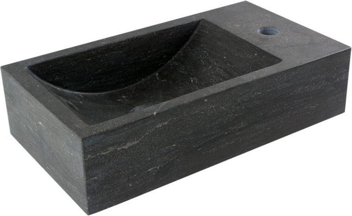Blue Stone fontein rechts 40x22x10cm natuursteen