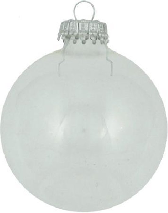 hel Binnenwaarts Bediening mogelijk Transparant / Doorzichtige Glazen Kerstballen 7 cm - doosje van 8 | bol.com