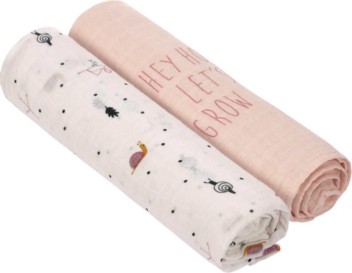 Goedkoopste Lässig Hydrofiele luier swaddle doek 120x120cm XL Garden Explorer girls 2 stuks