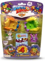 Set met 4 Super Zings-figuren en 2 aero-wagens - Magic Box Toys