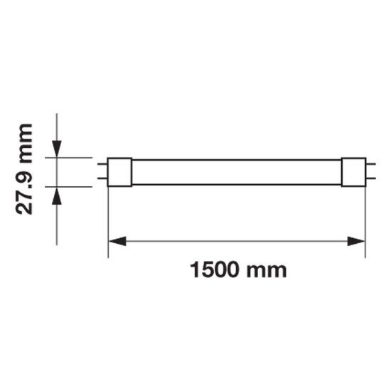 V-tac VT-151 LED TL Buis - 22W - 150 CM - 3000K - G13 fitting | Bestel nu!