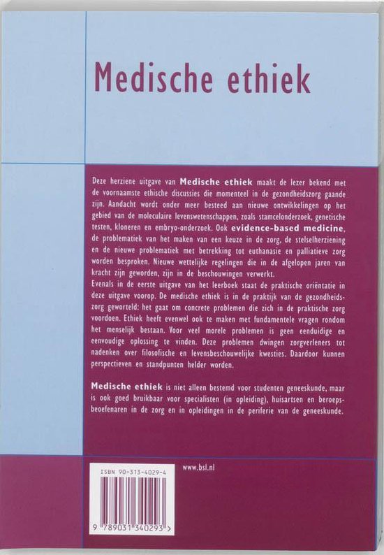 Medische ethiek 9789031340293 H. ten Have