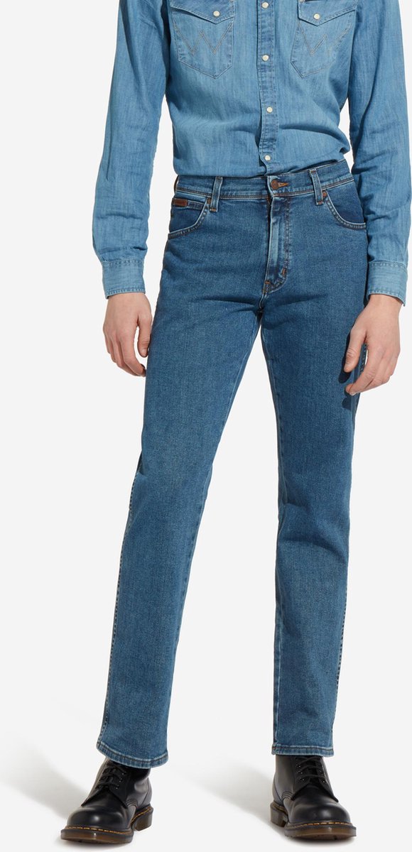 Wrangler Heren Jeans Broeken regular/straight Fit 29W 32L Volwassenen Stonewash (w12133010)