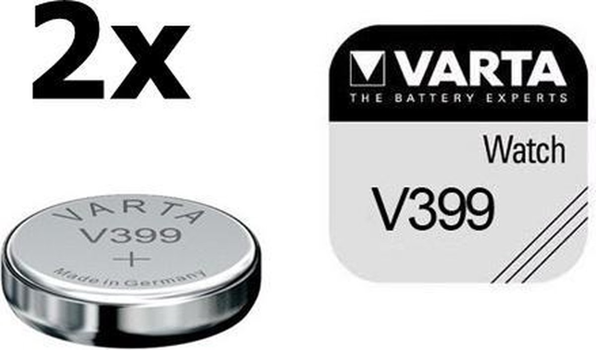 2 Stuks - Varta V399 42mAh 1.55V knoopcel batterij