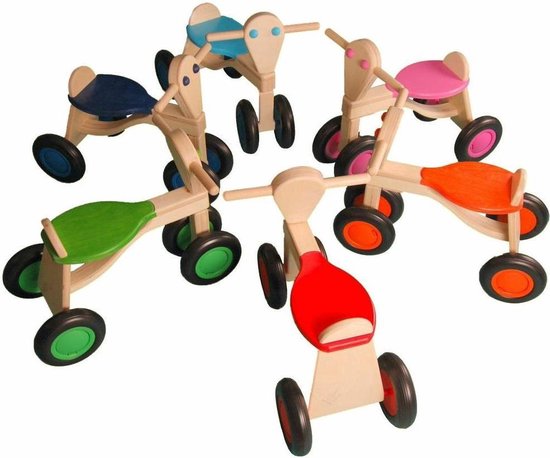 Van Dijk Toys beuken houten loopfiets vanaf 1 jaar - Roze (Kinderopvang  kwaliteit) | bol.com