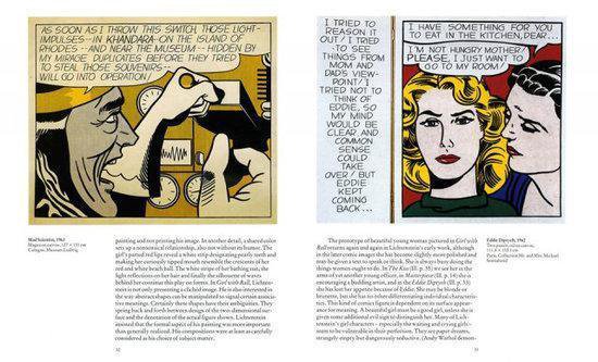 Twee pop-art afbeeldingen: een man met gele hoed en een vrouw met tekstballonnen.