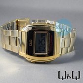 Q&Q digitaal horloge - Luxe Unisex Goudkleurig - Staal - Alarm Chrono ML04-301Y