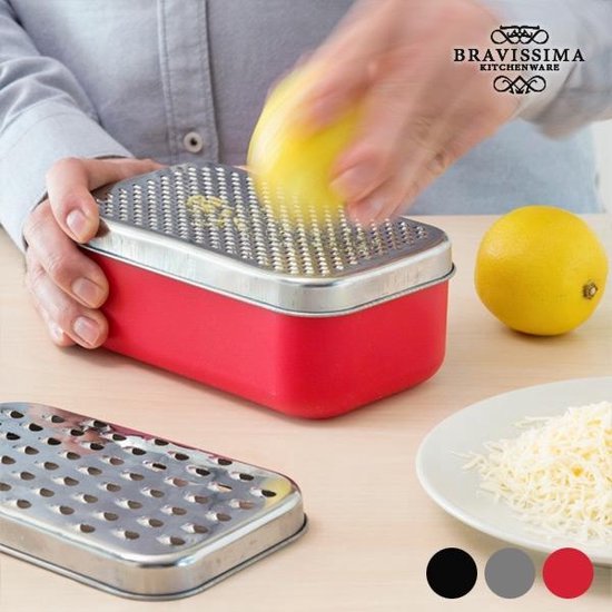 Bravissima Kitchen Rasp met Doos 2in1 (4 delig) Grijs