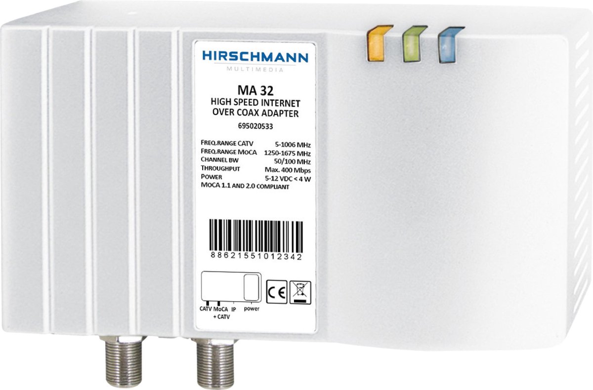Hirschmann MA 32 Multimedia over coax adapter (MoCA) | bol.com