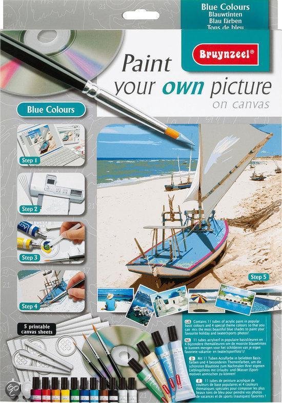 Bruynzeel Paint Your Own Picture Blue Colours bol