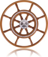 Stazo teakhouten Stuurwiel Type 07 met verchroomd beslag Ø 80cm