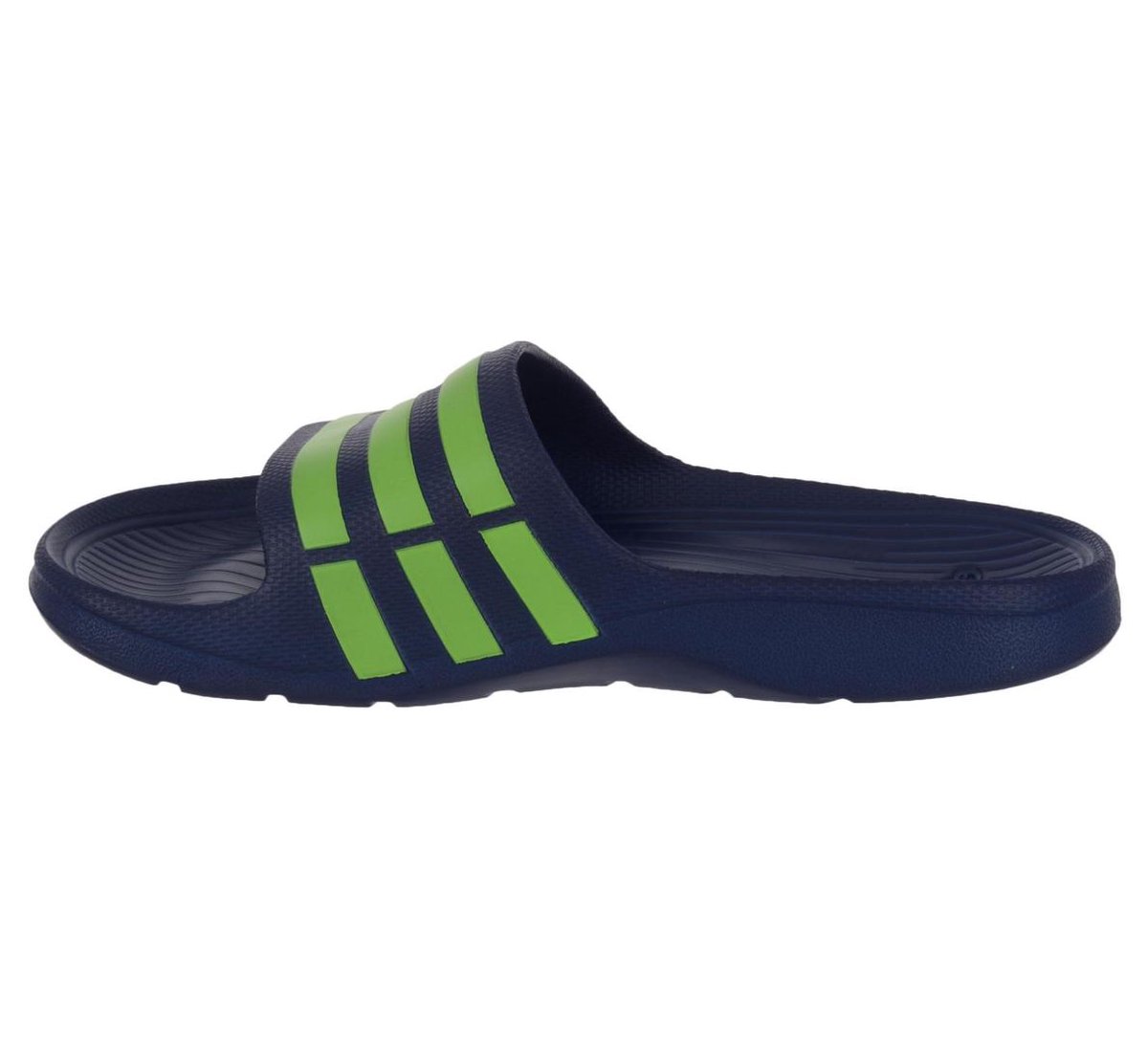 adidas Duramo Slide Slippers - Maat 43 - Unisex - blauw/groen | bol.com