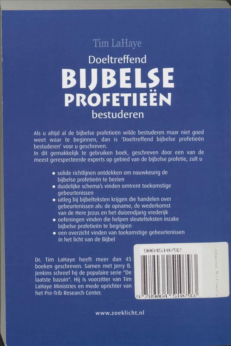 Doeltreffend Bijbelse Profetieen Bestude - back cover