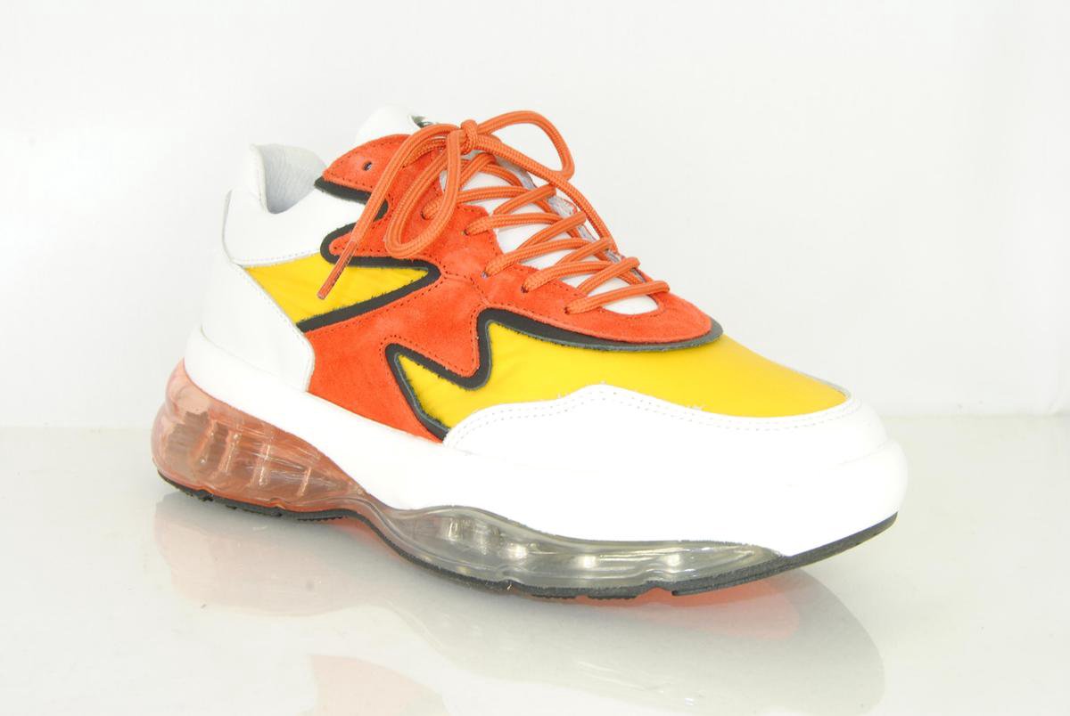 BRONX sneaker dames Bubbly wit oranje geel | bol.com