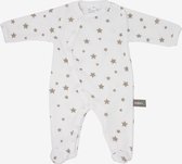 Biologisch katoenen pyjama met bedrukte sterrenprint beige - 12 maanden