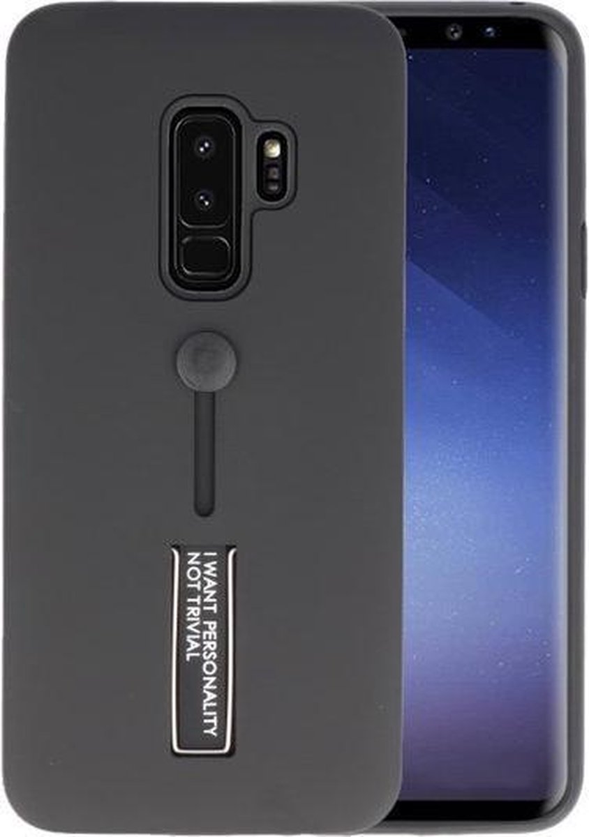 Zwart Stand Case hoesje voor Samsung Galaxy S9 Plus