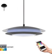 EGLO Connect Moneva-C - Hanglamp - Wit en gekleurd licht - Ø485- Zwart - Wit