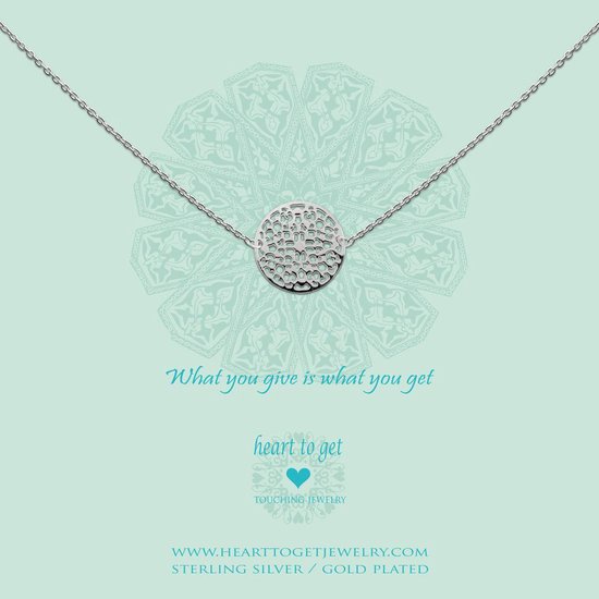 Heart to Get - Ketting S filigree - Zilver