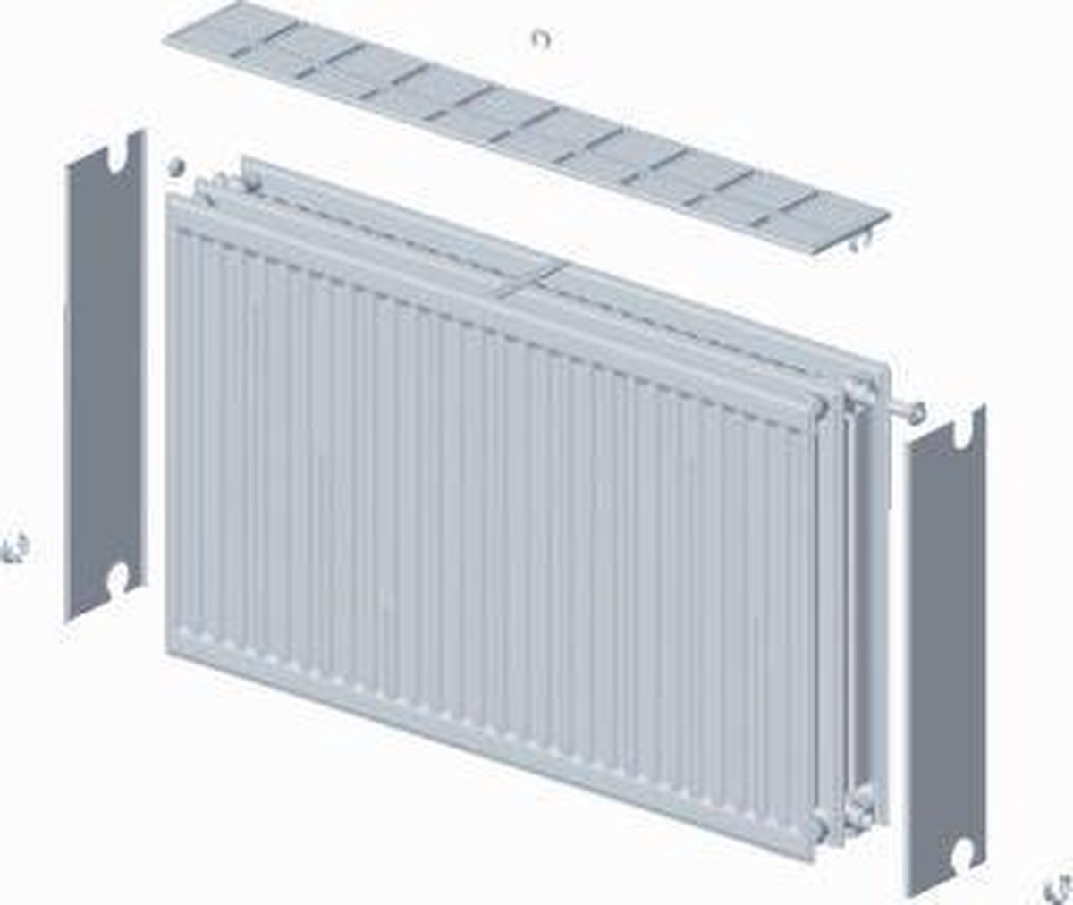 Stelrad paneelradiator Novello, staal, wit, (hxlxd) 300x2000x158mm, 33