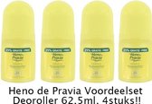 Heno de Pravia - 62,5 ml - Deodorant - 4 st - Voordeelverpakking