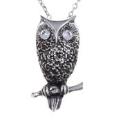 Ketting Owl Crystal clear crystal