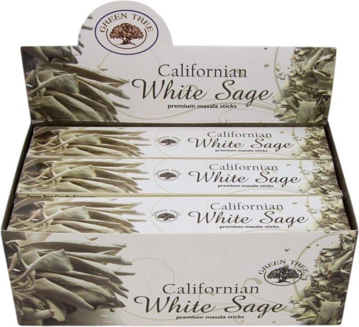 12 pakjes Californian White sage / witte salie wierook (12 pakjes wierookstokjes van 15 gram)