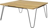 Torna Design Aramis 80 Eiken - Salontafel - 78x34x78 - cm Zwart Staal/Eiken