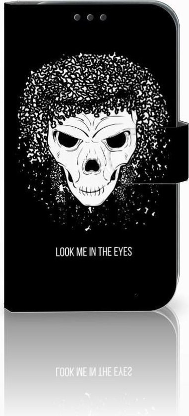 PU Cuir Premium Flip Case pour Samsung Galaxy Xcover 4 | Xcover 4s Coque Téléphone Crâne Cheveux