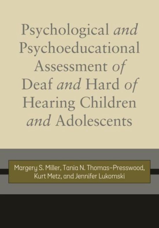 Psychological and Psychoeducational Assessment of Deaf and H ... - cover