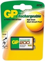 GP 1x 9Volt 200mAh oplaadbare batterij NiMH E-Block GP20R8H 6LR61 oplaadbaar