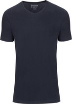 Slater 7610 - BASIC FIT 2-pack T-shirt V-hals korte mouw navy L 100% katoen
