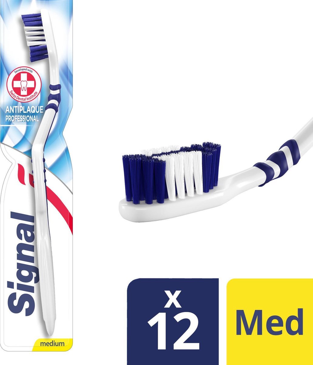 Signal - Professional - Tandenborstel - Medium - Voordeelverpakking 12 stuks