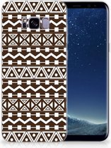 Samsung Galaxy S8 Plus TPU siliconen Hoesje Aztec Brown