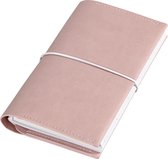 Planner / Bulletjournal, afm 10x18x1,5 cm, elastieksluiting, roze, 1 stuk