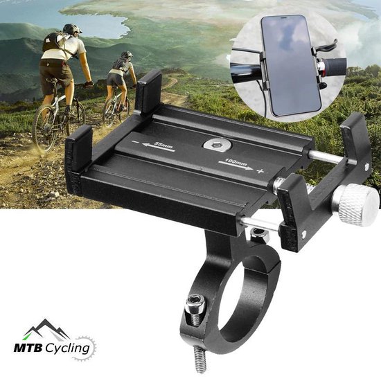 Stevige Aluminium fiets telefoonhouder voor op het stuur van racefiets /  mountainbike... | bol.com