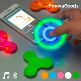 InnovaGoods Ledspinner met Luidspreker en Bluetooth Blauw