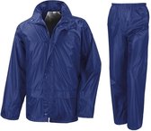 Regenpak winddicht kobalt blauw voor meisjes - Regenjas / regenbroek - Regenkleding voor kinderen M (122-128)