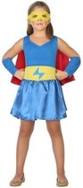 Supergirl verkleed set / kostuum / jurkje voor meisjes - carnavalskleding - voordelig geprijsd 116 (5-6 jaar)