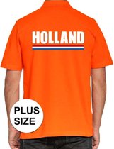 Grote maten Holland poloshirt / polo t-shirt oranje voor heren - Koningsdag kleding/ shirts 3XL
