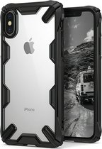 Luxe Extra Stevige Hardcase voor Apple iPhone XS Max - Shockproof Armor - Hybrid Back Cover - Hoogwaardig Transparant PC Hard - Zwart Hoesje