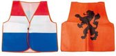 Nederland Supportersvest Oranje/rood/wit/blauw One Size