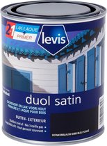 Levis Duol - Hout Buiten - Primer & Lak - Satin - Donkerblauw - 0.75L