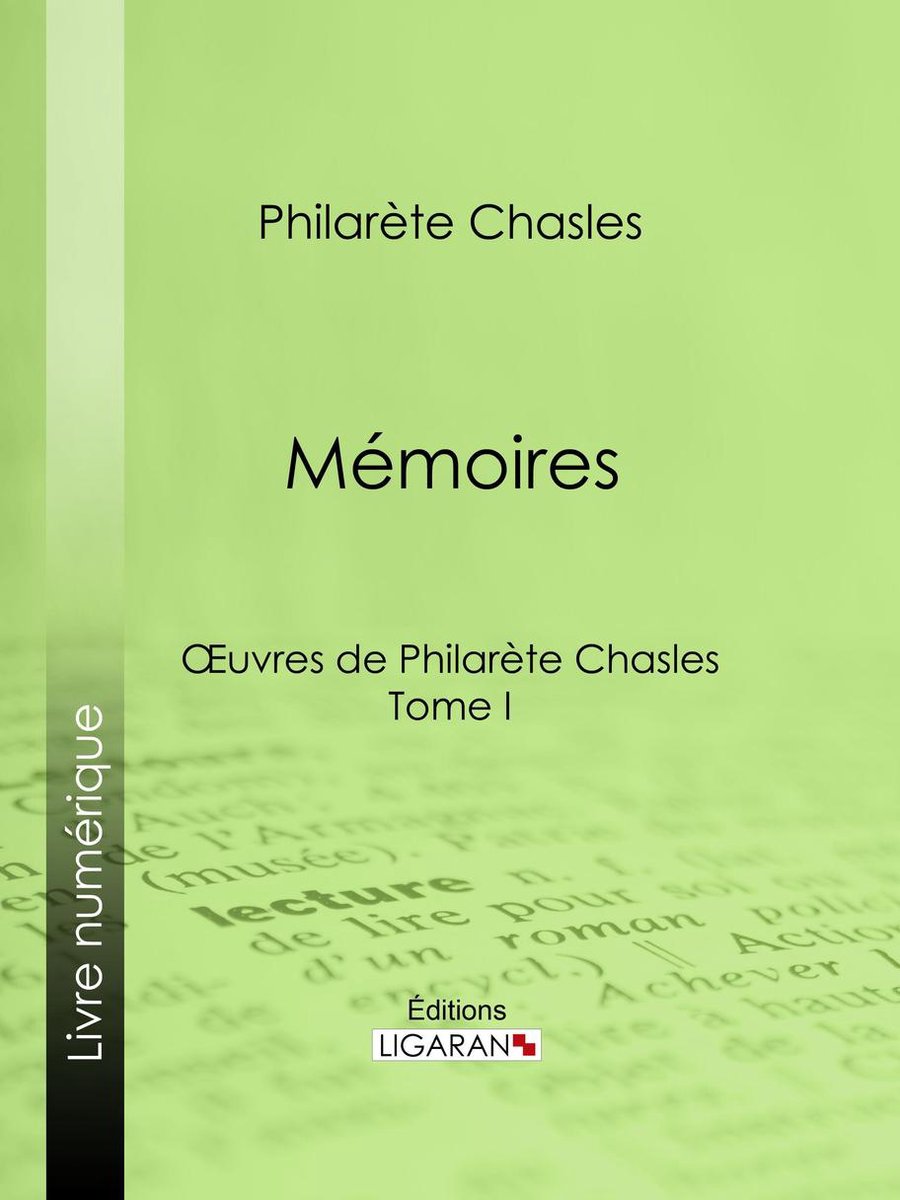 Bol Com Memoires Ebook Philarete Chasles 9782335054217 Boeken