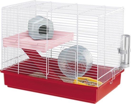 Ferplast hamsterkooi duo - Wit Groen - 46 x 29.5 x 37.5 cm | bol